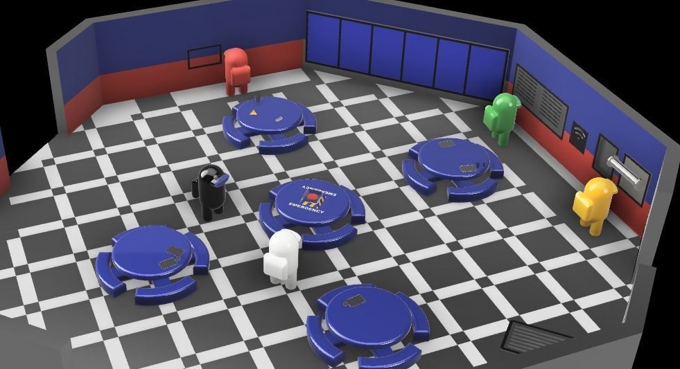 Among Us Cafeteria Diorama 3D print model_2