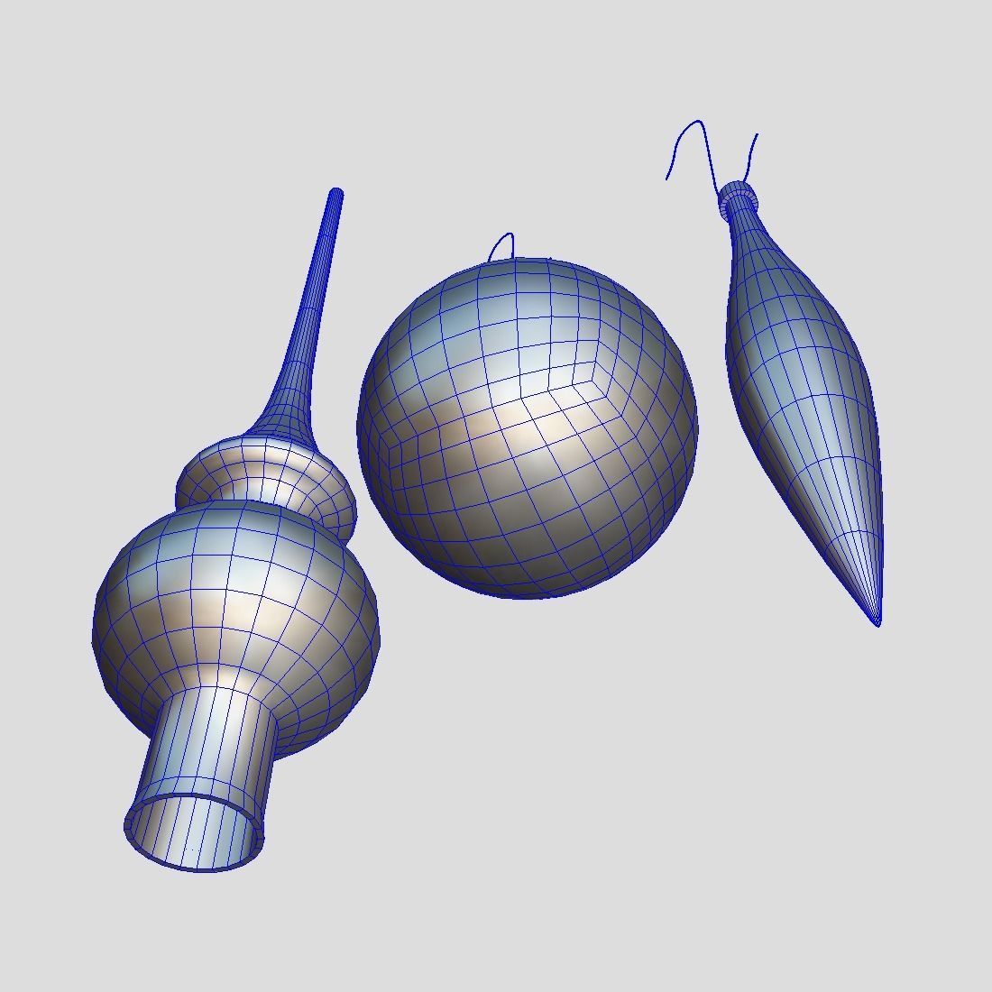 Christmas Bauble 3  Low-poly 3D model_10