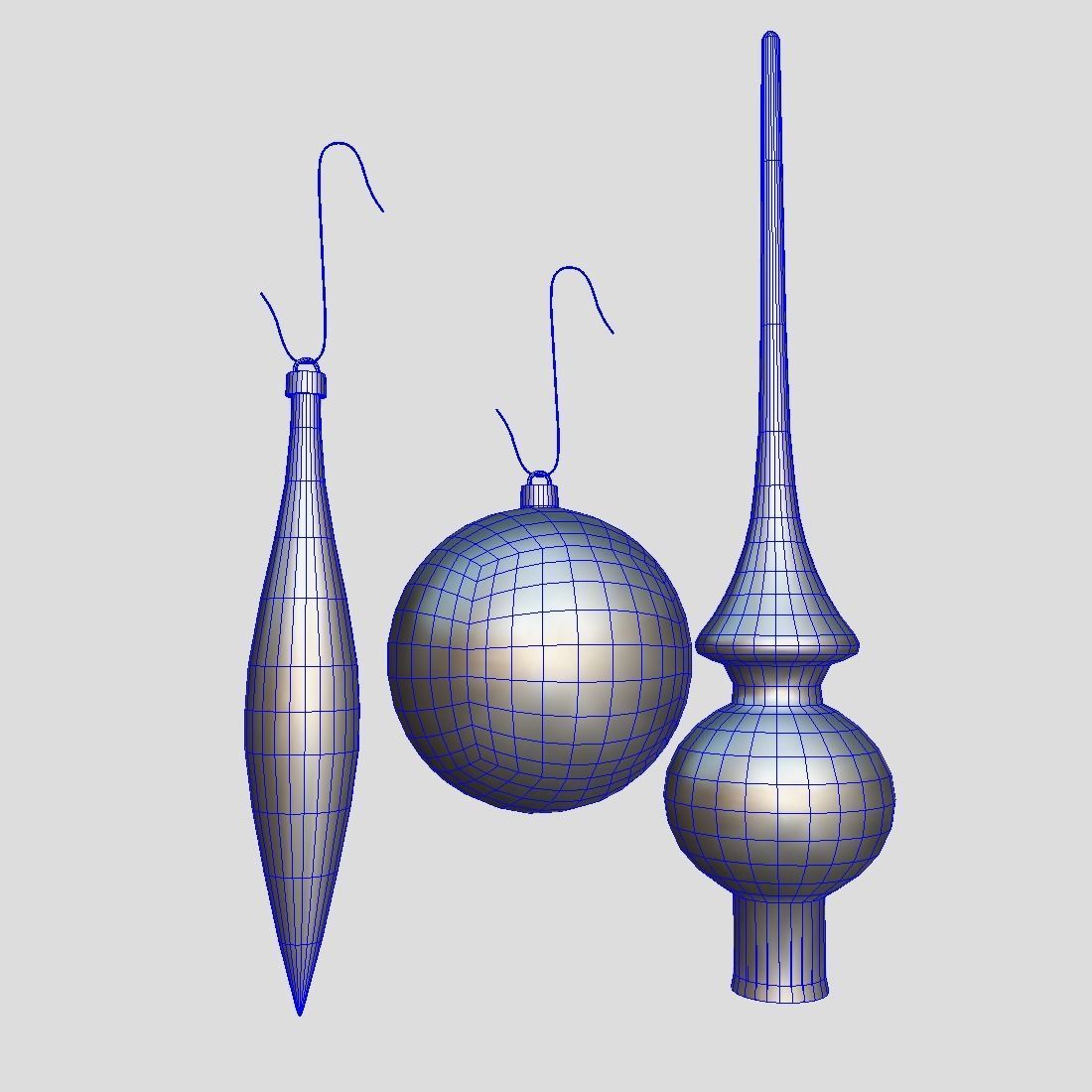 Christmas Bauble 3  Low-poly 3D model_2