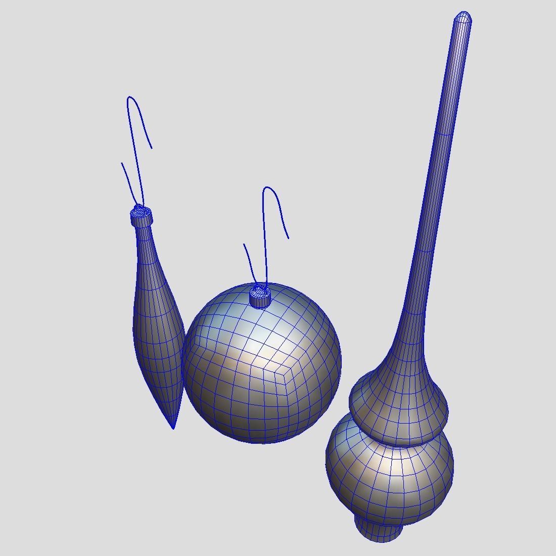 Christmas Bauble 3  Low-poly 3D model_6