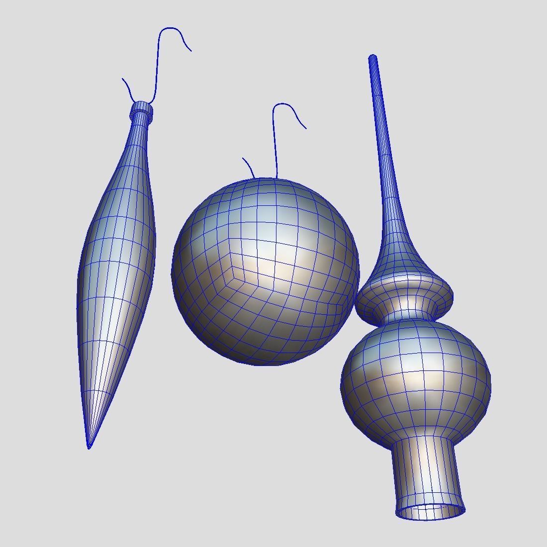 Christmas Bauble 3  Low-poly 3D model_12