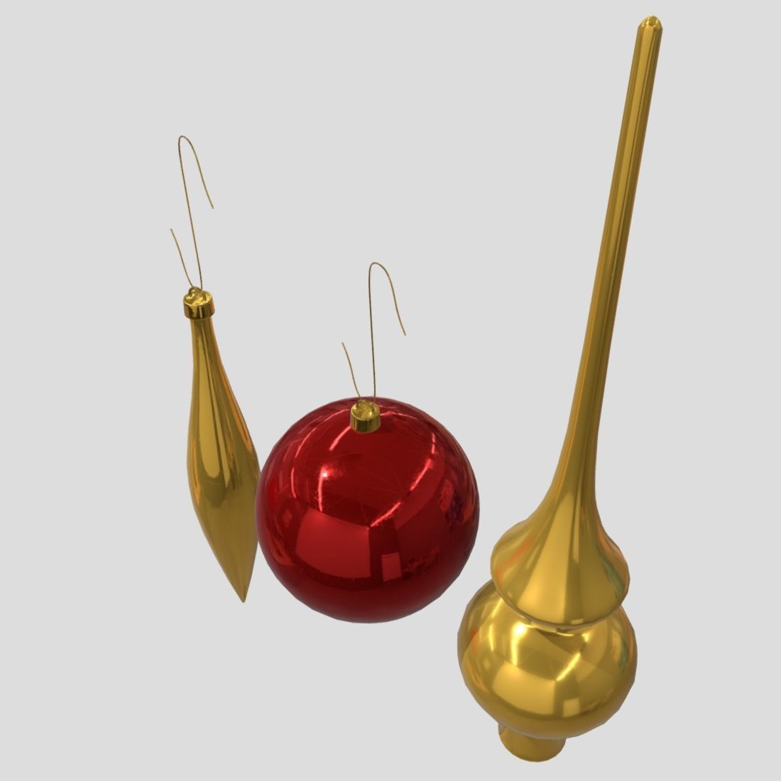 Christmas Bauble 3  Low-poly 3D model_5
