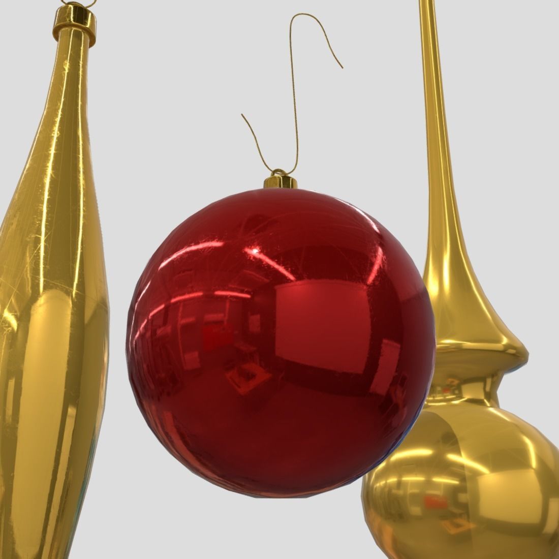 Christmas Bauble 3  Low-poly 3D model_13