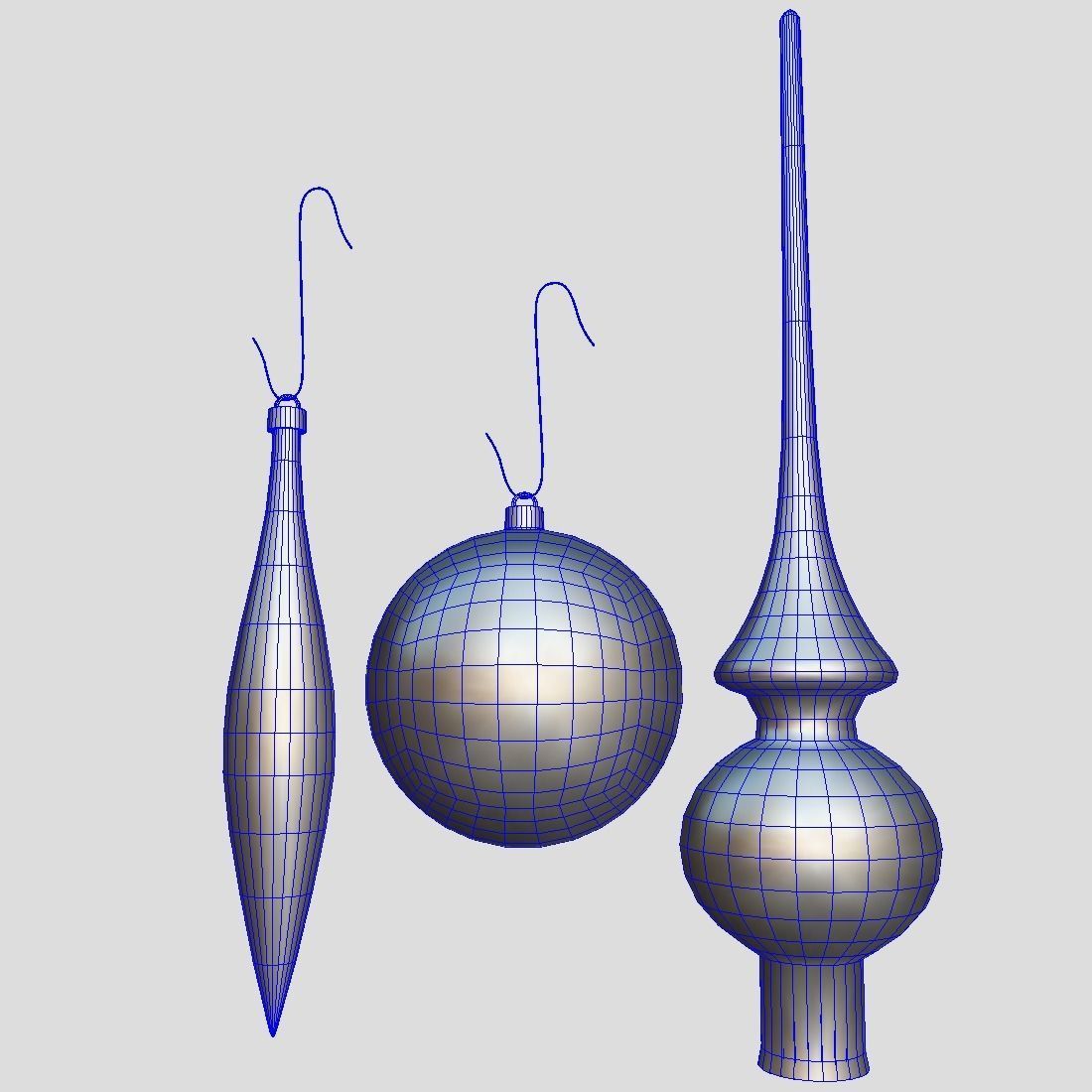 Christmas Bauble 3  Low-poly 3D model_4