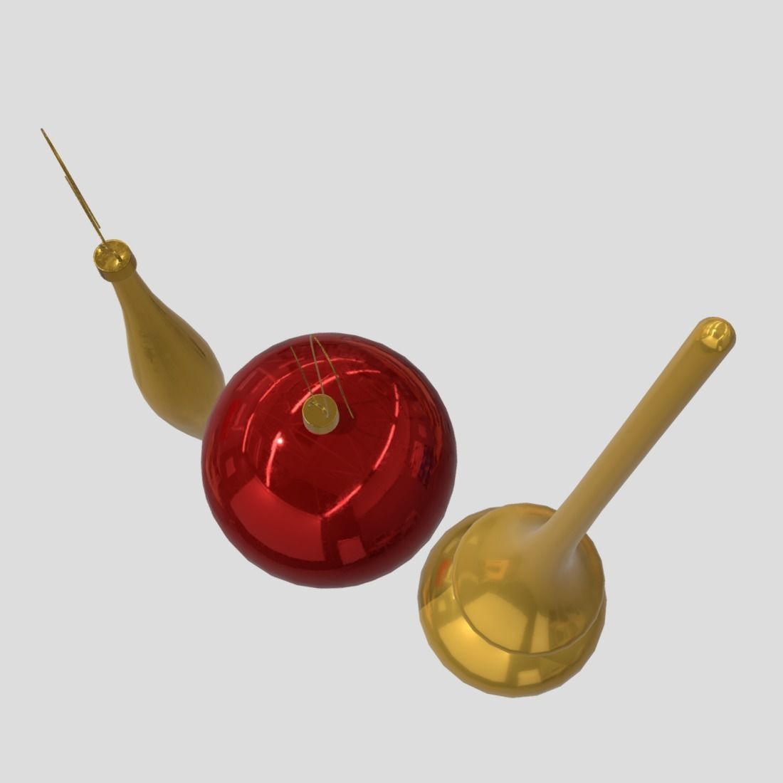 Christmas Bauble 3  Low-poly 3D model_7