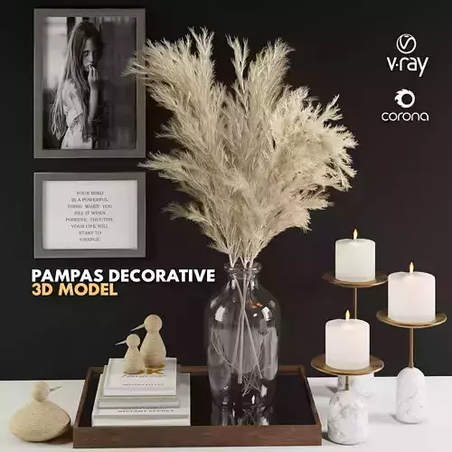 pampas decorative set
