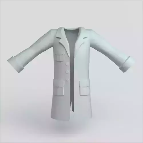 Bathrobe lab coat Low-poly 3D model