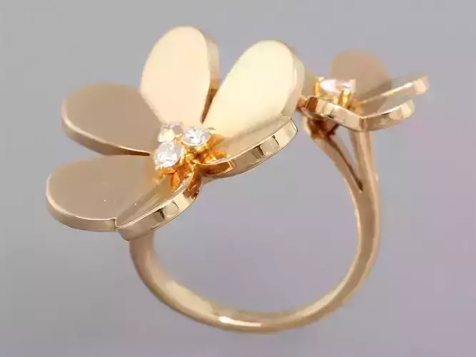  Flower love rings  -CG236 3D print model
