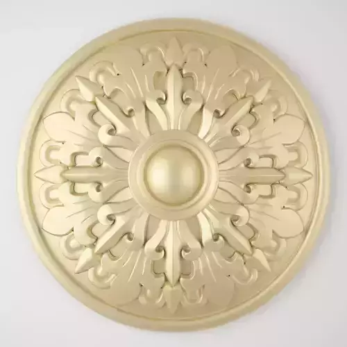 Rosette gold ornate ceiling medallion