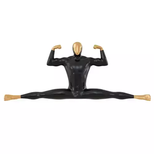 Black Male Mannequin Sitting On Twine 56