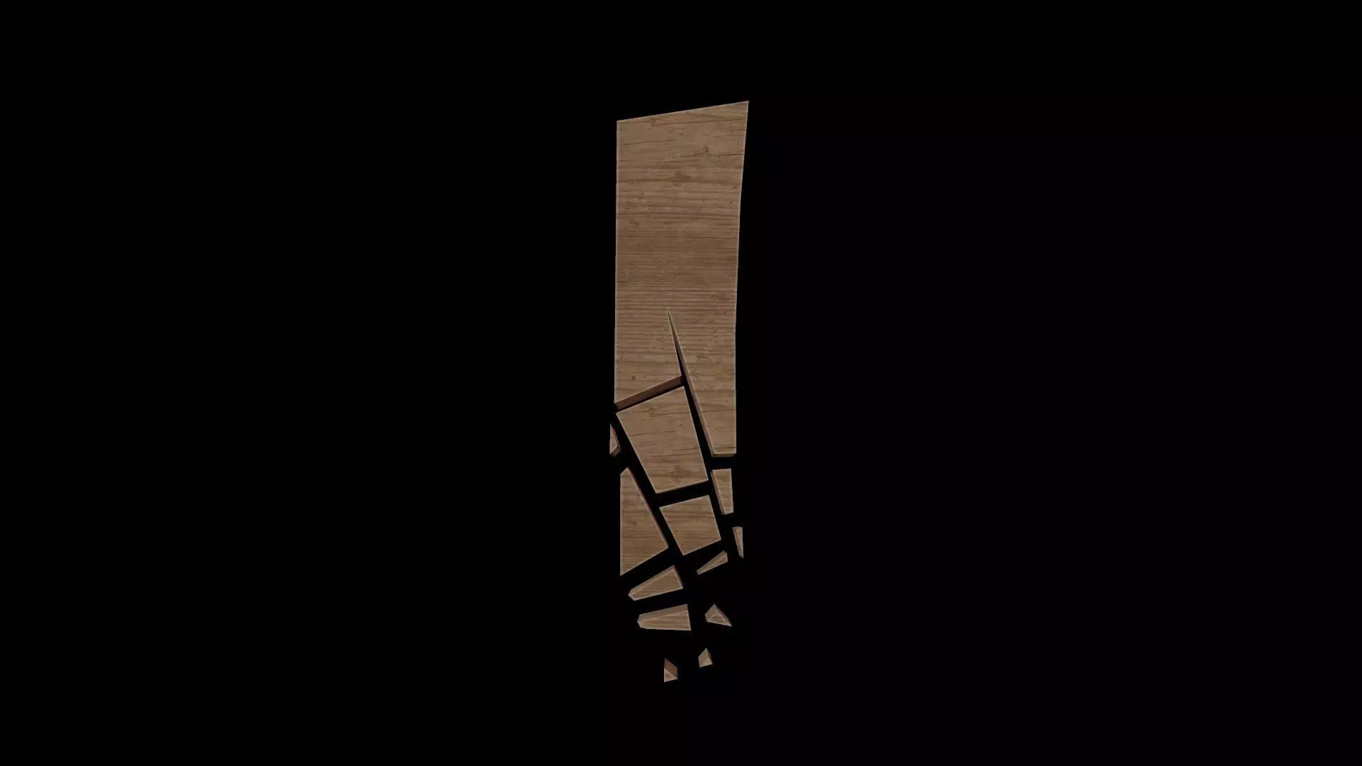 FONT-081 Letter I Low-poly 3D model_0