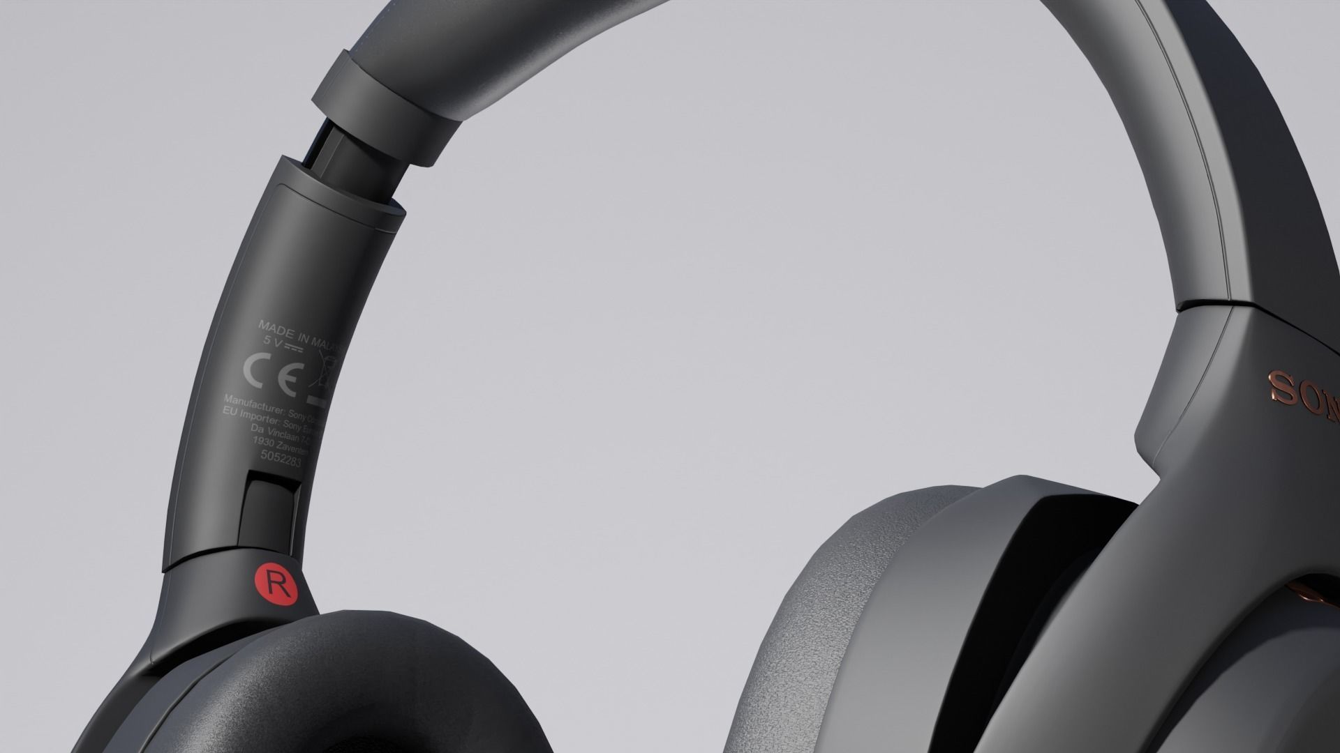 Noise Cancelling Wireless Headset Sony WH-1000XM4 3D model_5