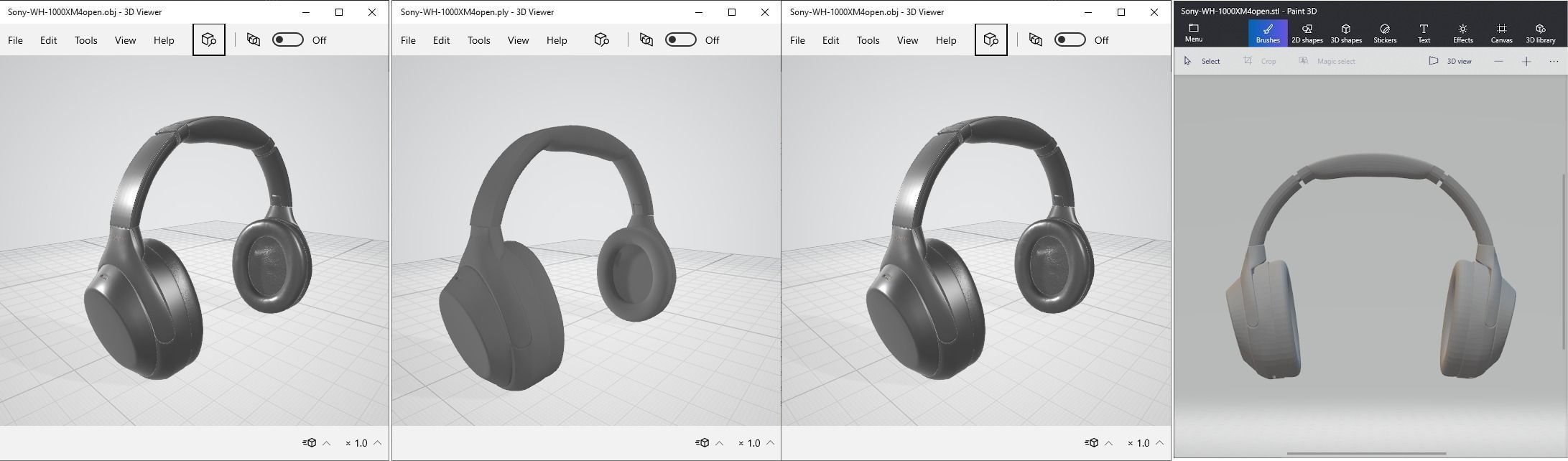 Noise Cancelling Wireless Headset Sony WH-1000XM4 3D model_23