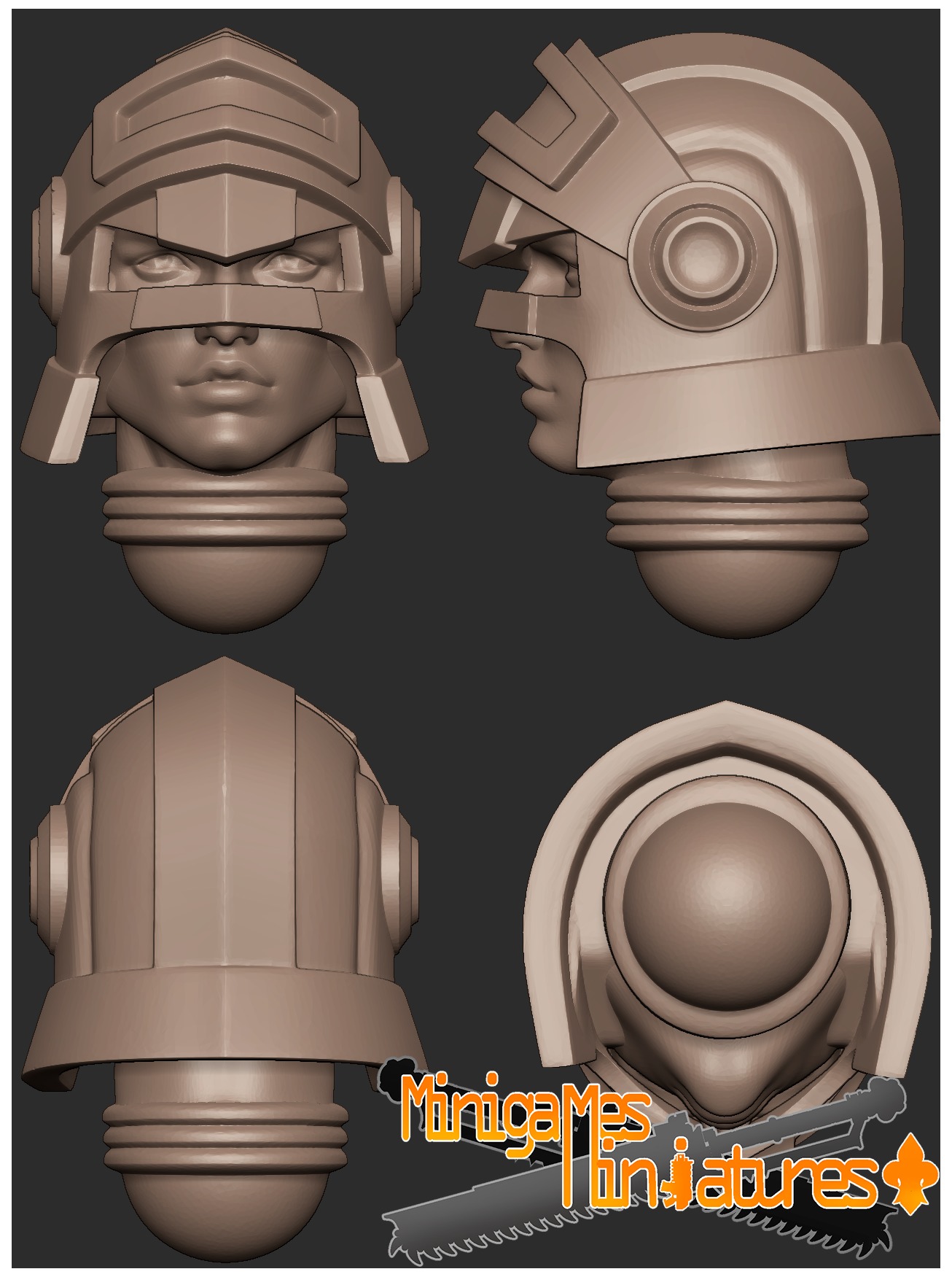 Space police alternative heads 3D print model_6