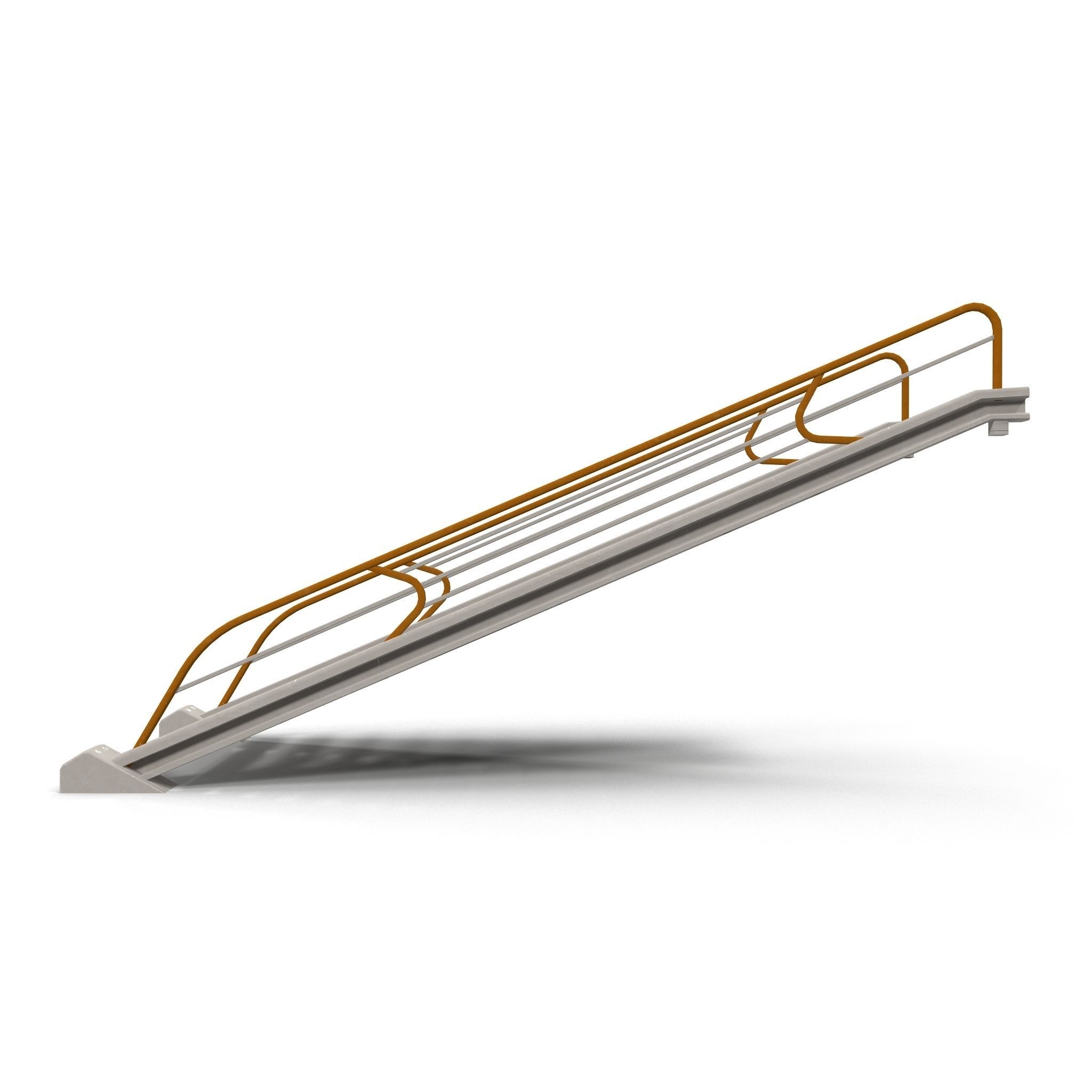 Stairs ladder shelf Low-poly 3D model_3