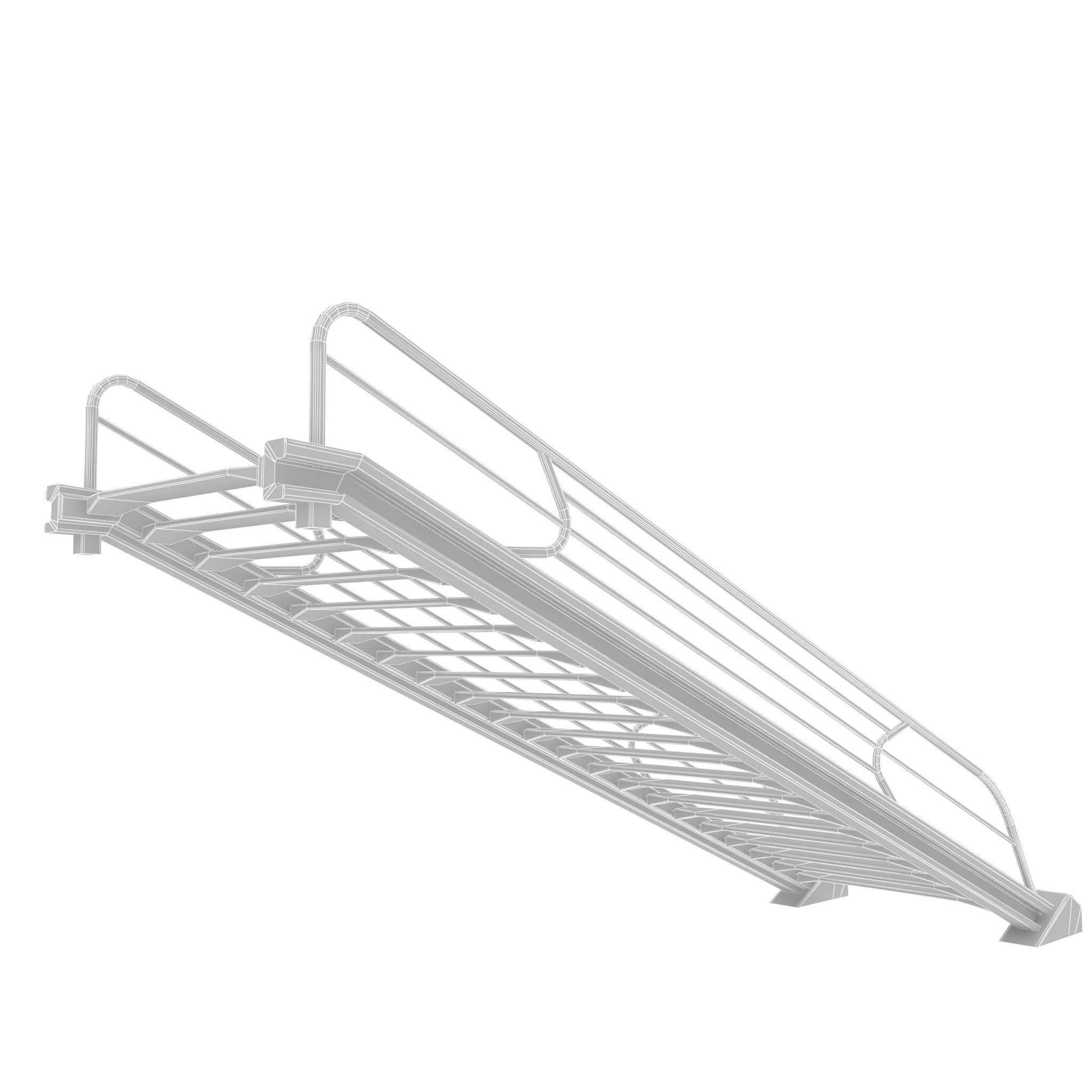Stairs ladder shelf Low-poly 3D model_9