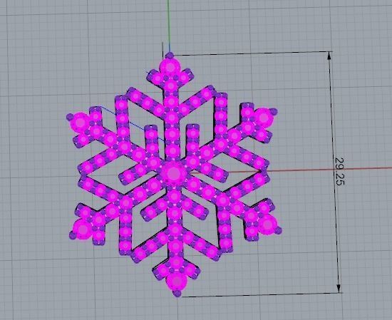 Snow pendants -CG240  3D print model_3