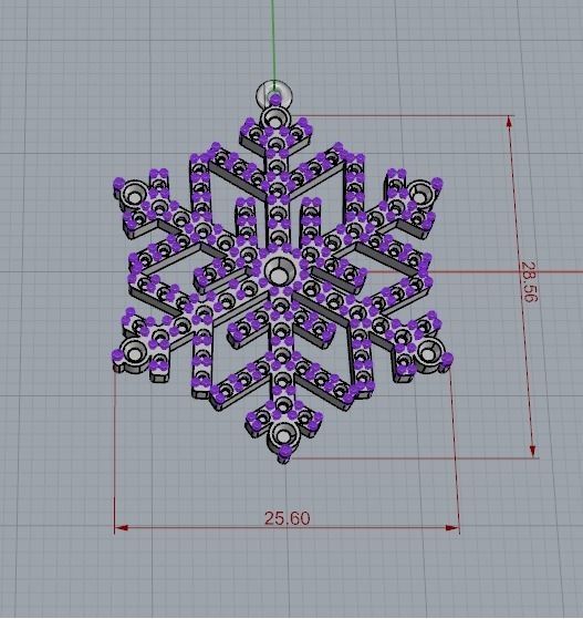 Snow pendants -CG240  3D print model_1