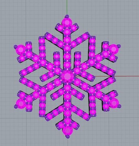 Snow pendants -CG240  3D print model_2