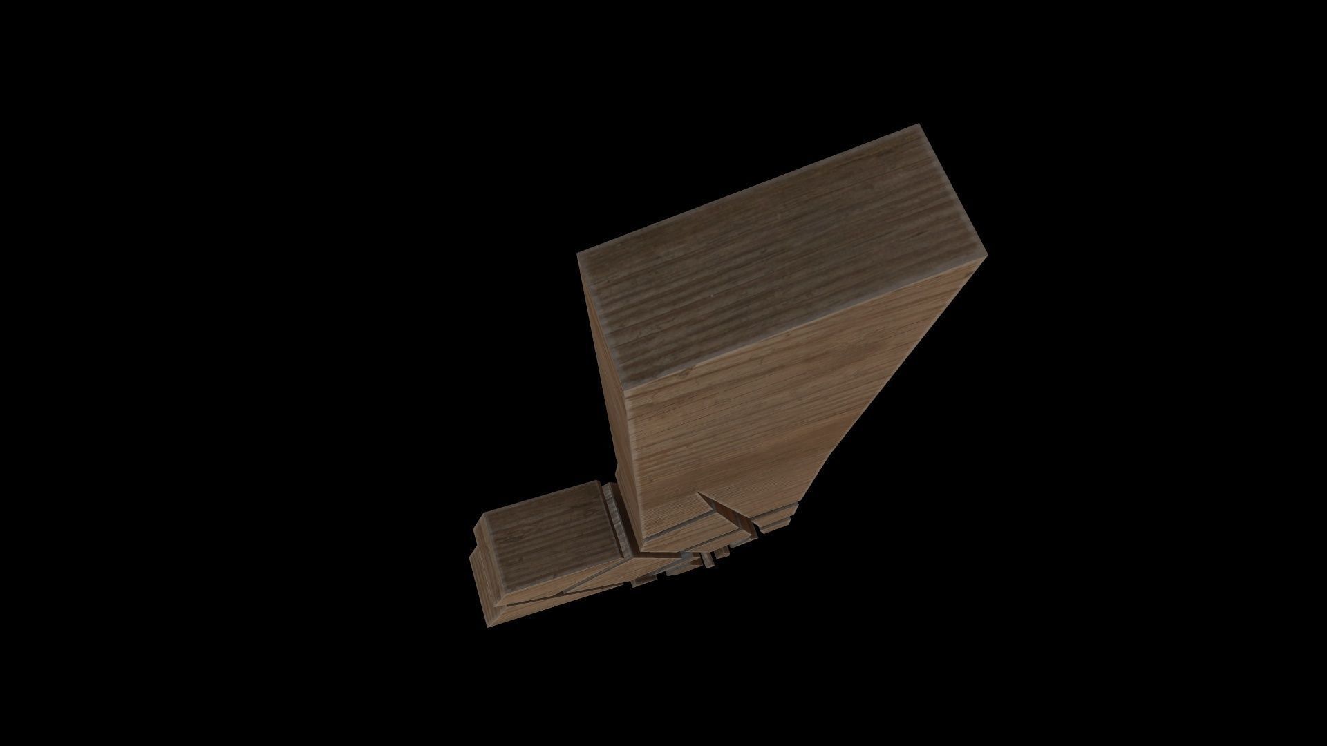 FONT-082 Letter J Low-poly 3D model_4