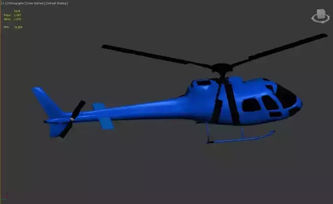 helicopter low poly model