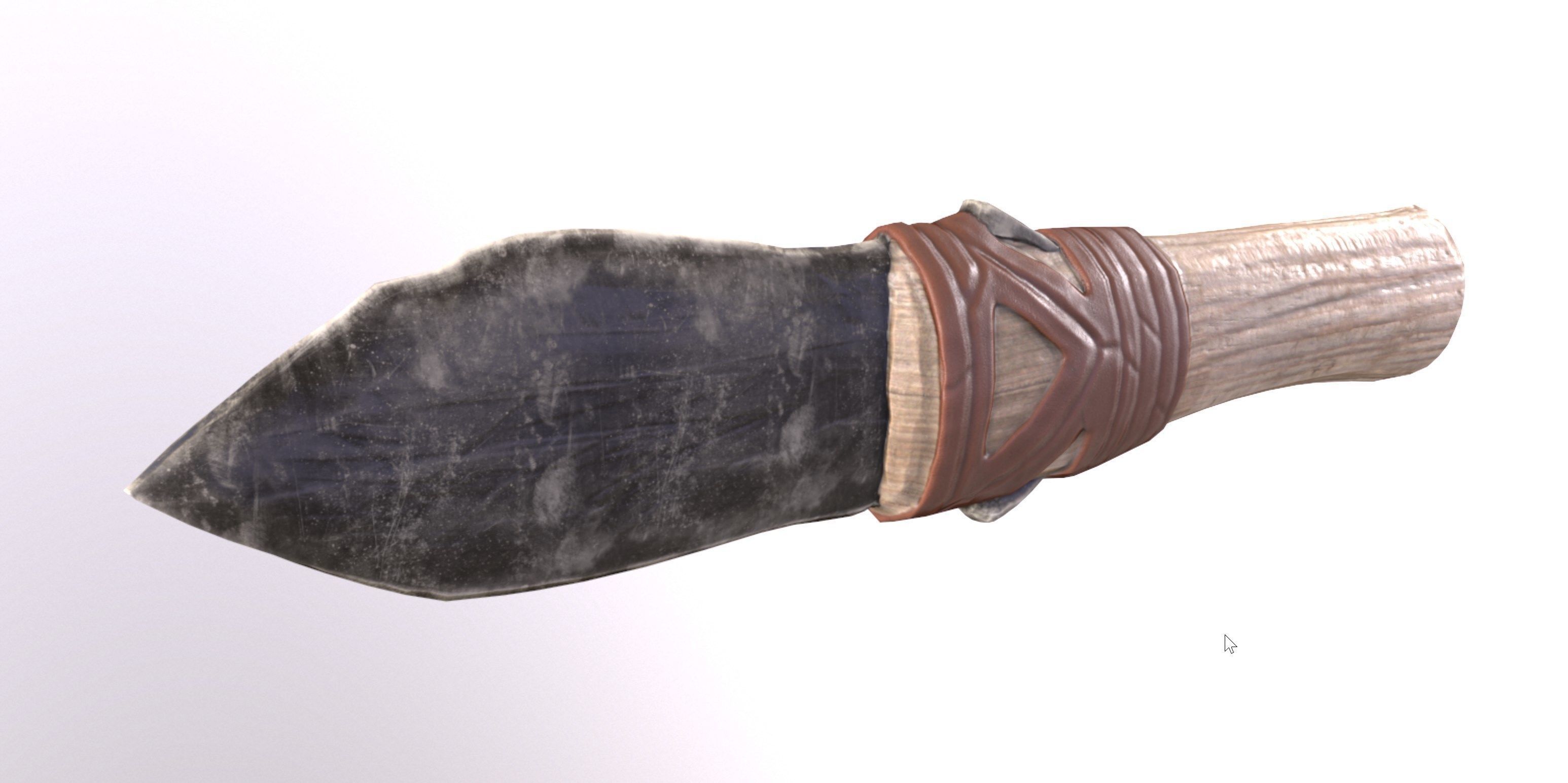 Stone Knife 3D model   Low-poly 3D model_3