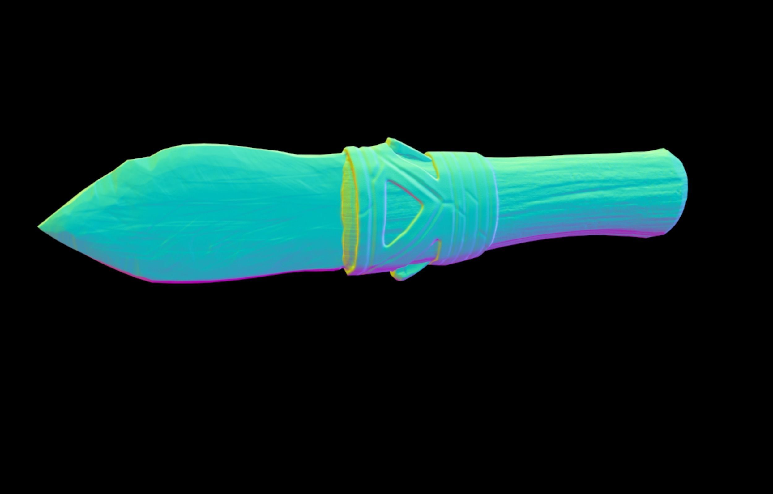 Stone Knife 3D model   Low-poly 3D model_5