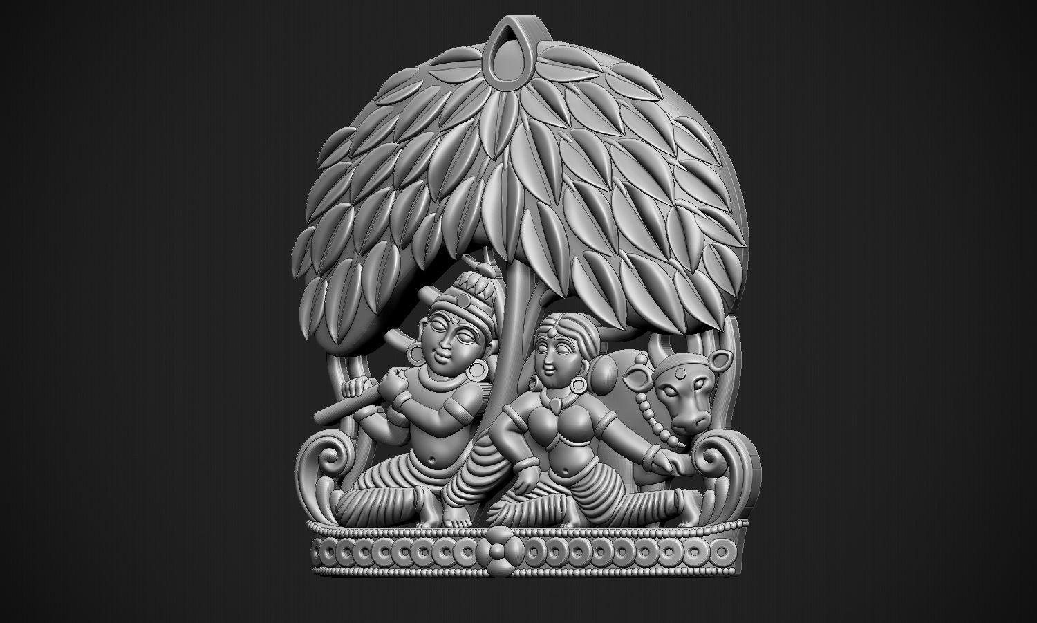 Radha Krishna 3D print model_23