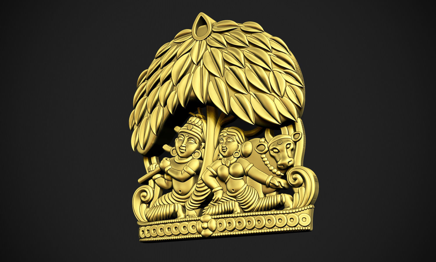 Radha Krishna 3D print model_7