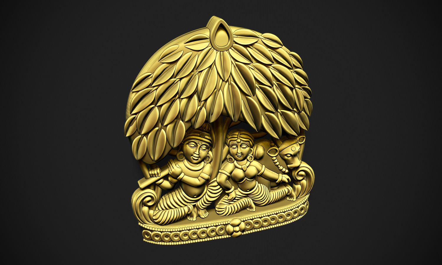 Radha Krishna 3D print model_4