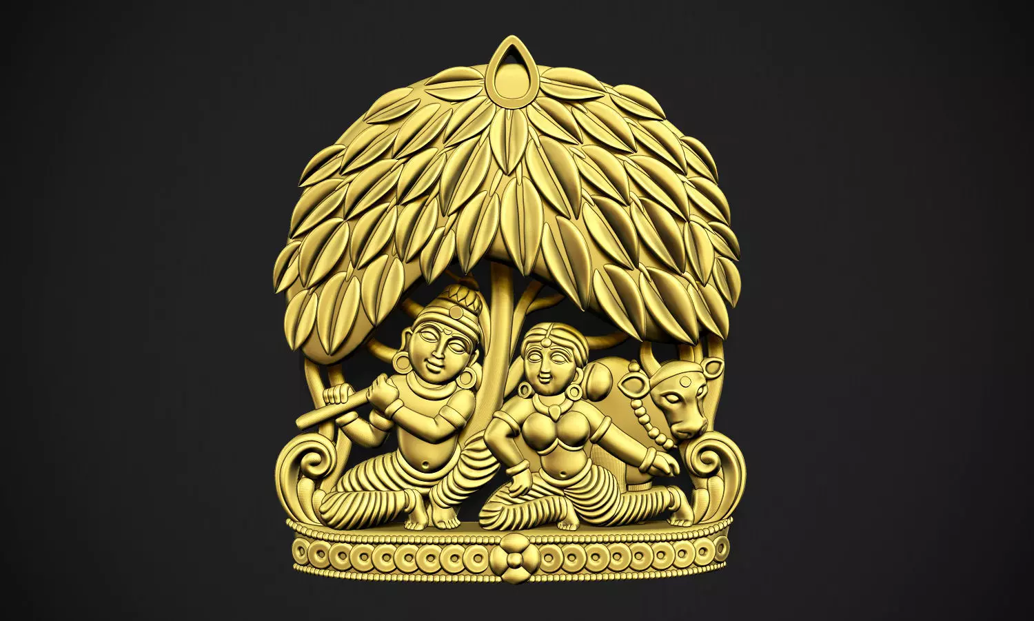 Radha Krishna 3D print model_0