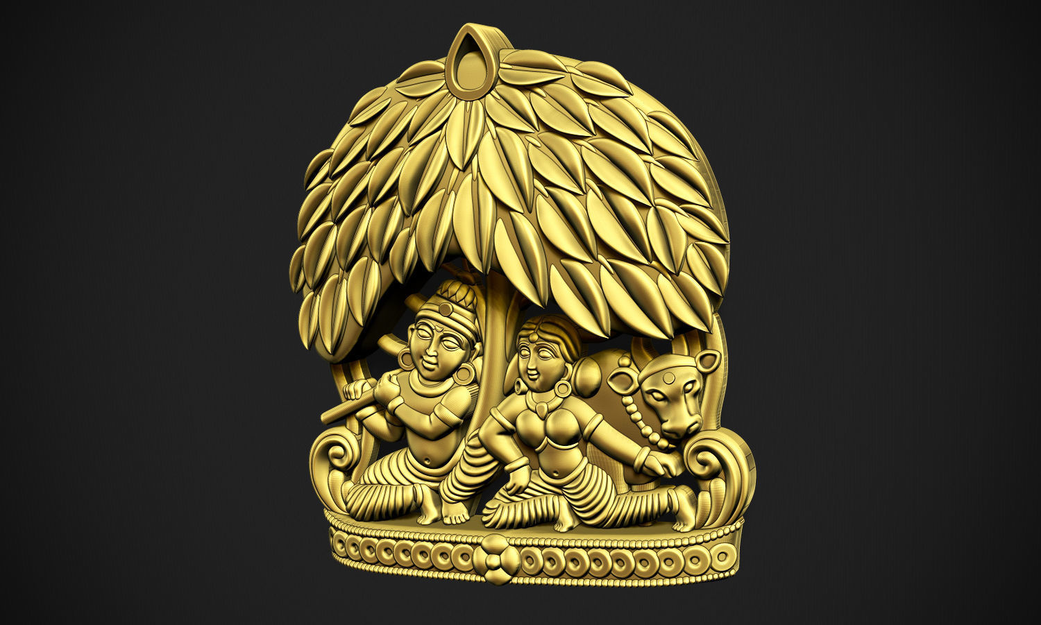 Radha Krishna 3D print model_6