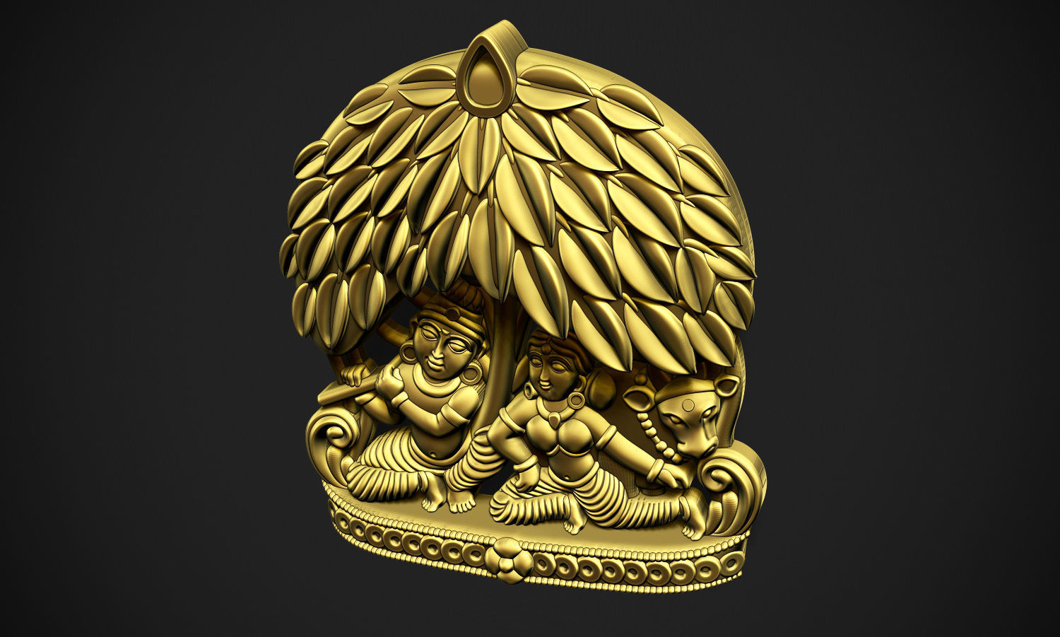 Radha Krishna 3D print model_5