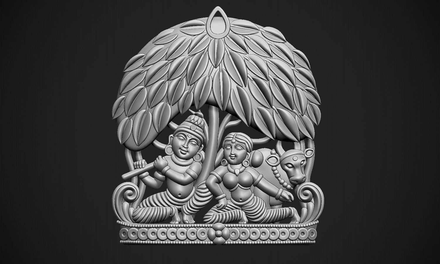 Radha Krishna 3D print model_9