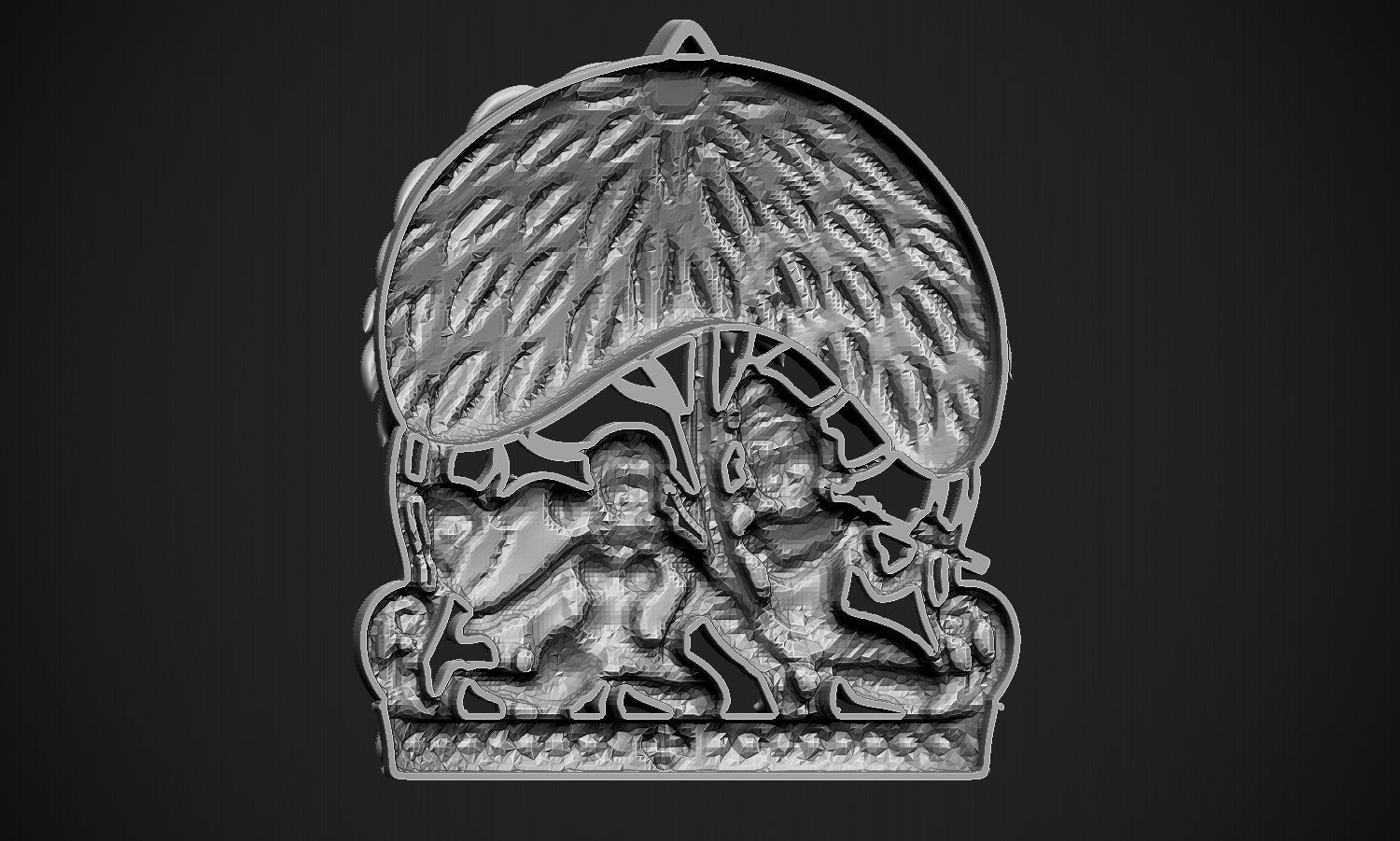 Radha Krishna 3D print model_17