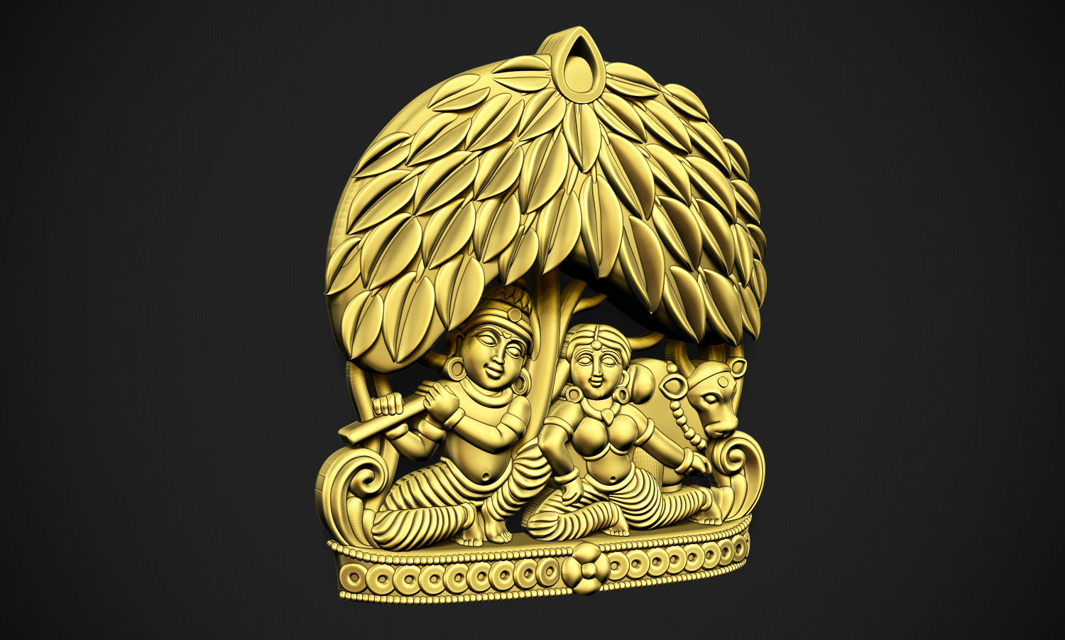 Radha Krishna 3D print model_2