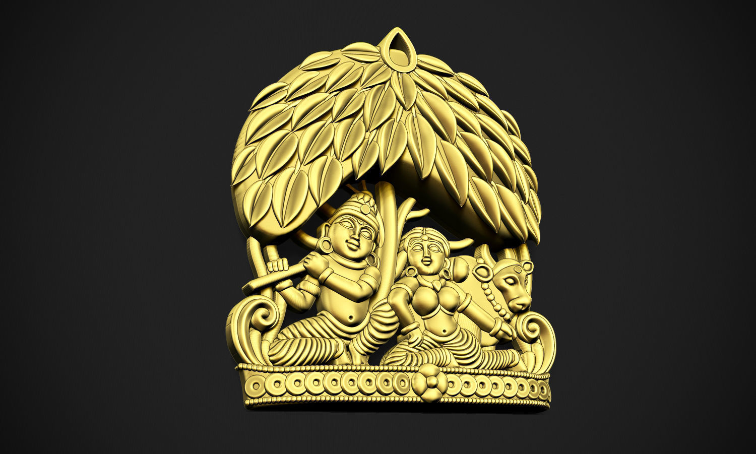 Radha Krishna 3D print model_3