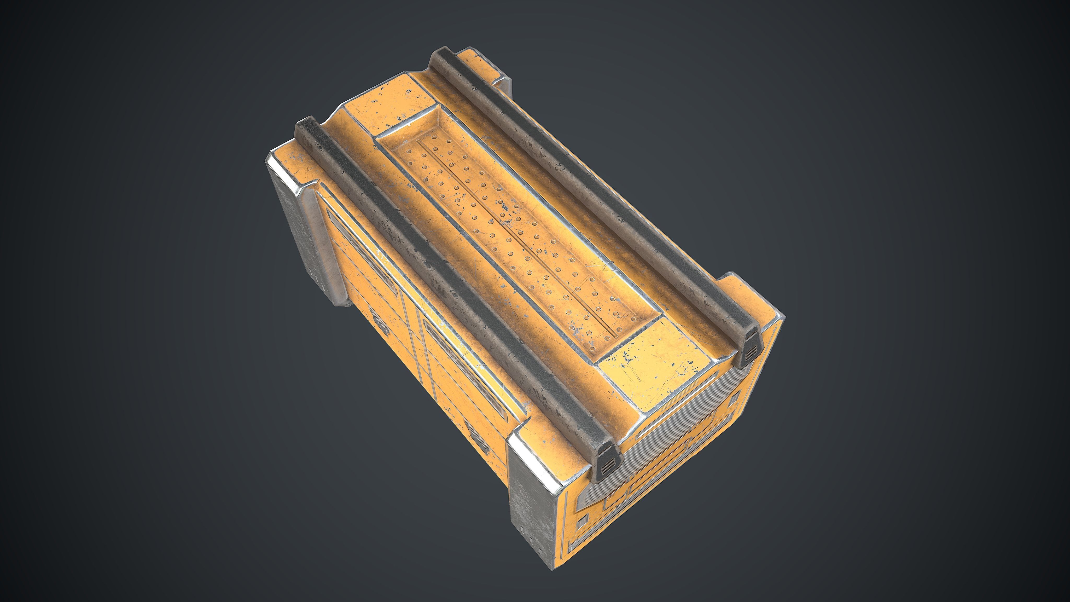 Sci-Fi Box Barrel Props Pack Low-poly 3D model_11