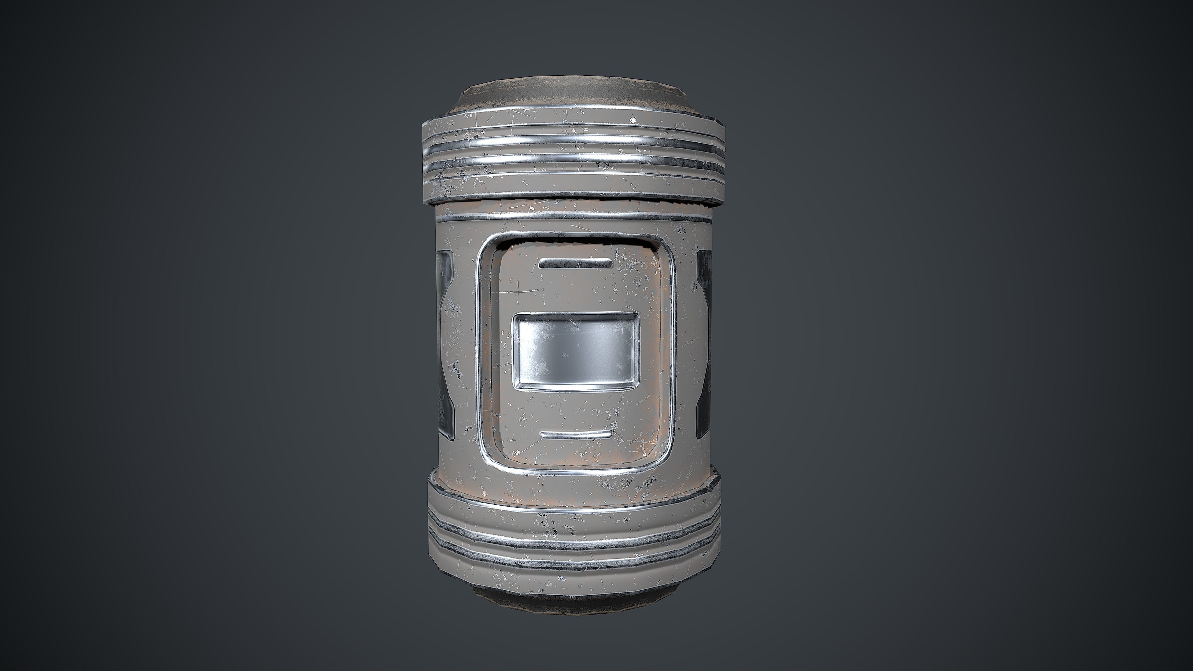 Sci-Fi Box Barrel Props Pack Low-poly 3D model_17