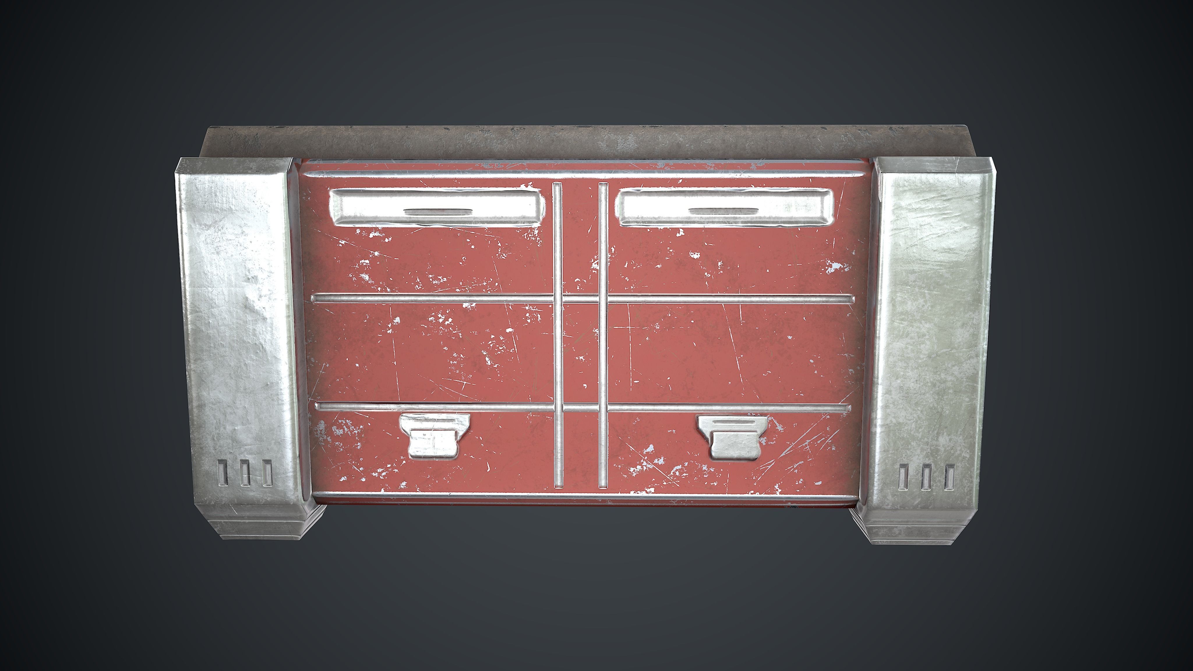 Sci-Fi Box Barrel Props Pack Low-poly 3D model_13