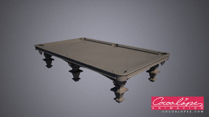 Pool Table 01 3D model