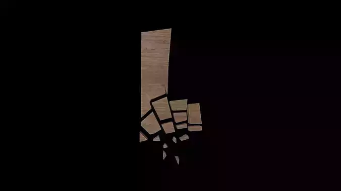 FONT-084 Letter L Low-poly 3D model
