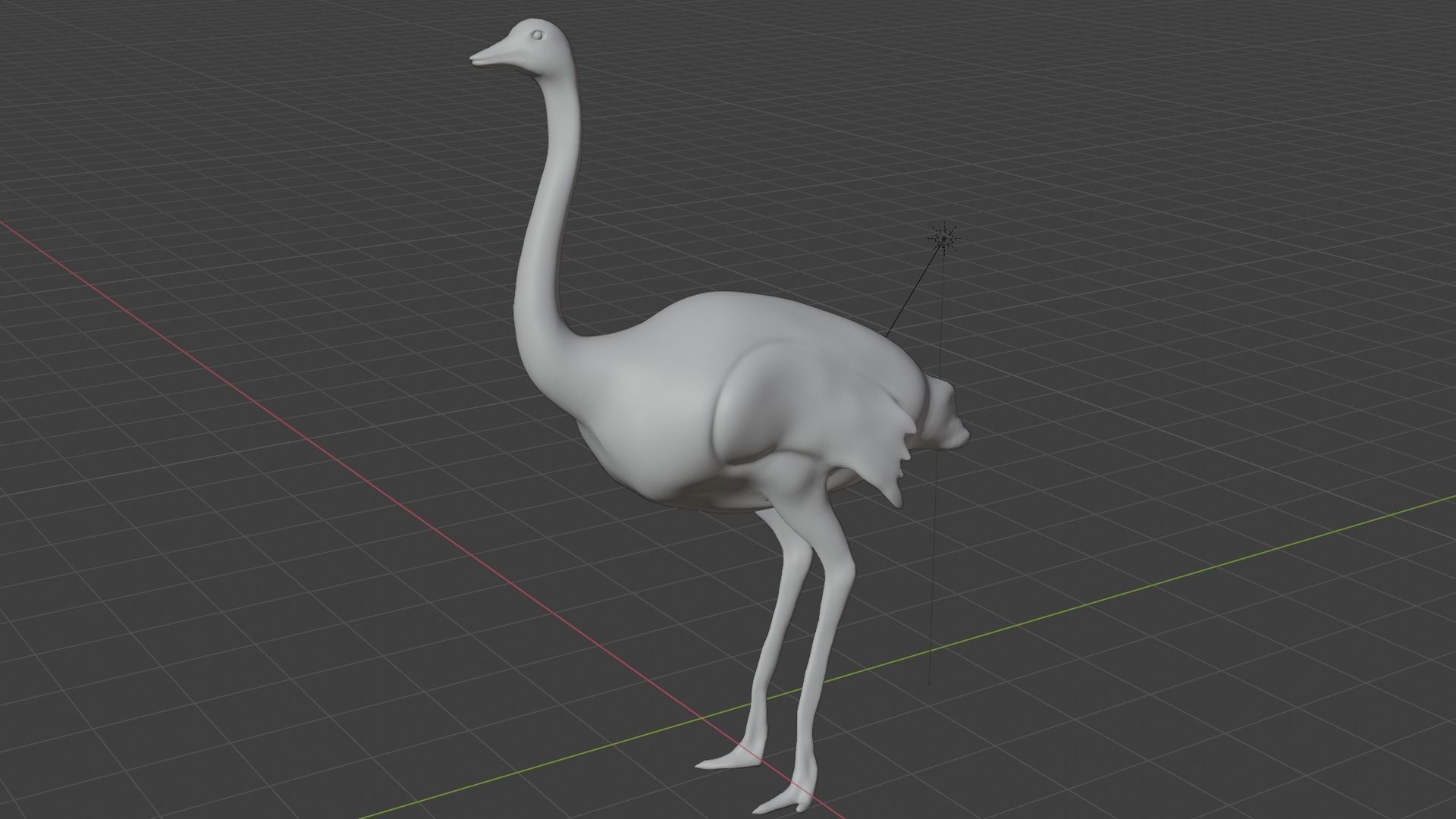 Ostrich low poly fully rigged Low-poly 3D model_8