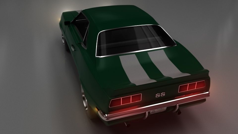 Chevrolet Camaro SS 1969 Rigged 3D model_8