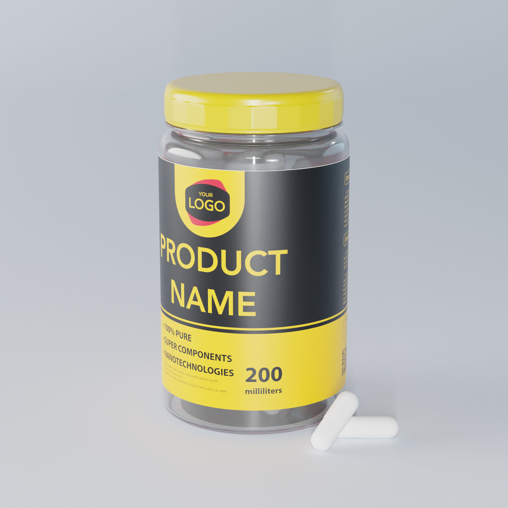 Pill Jar 3D model_26