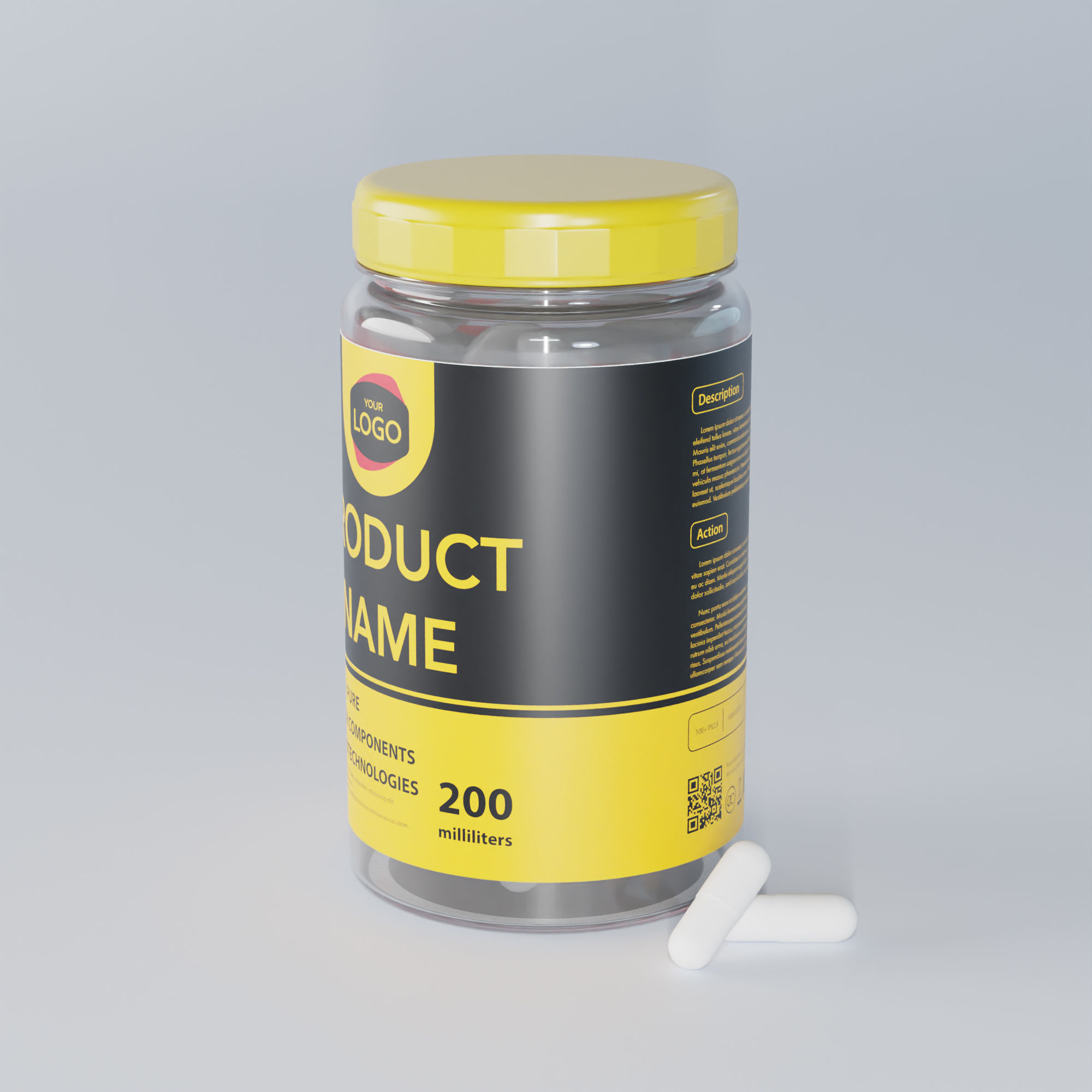Pill Jar 3D model_24