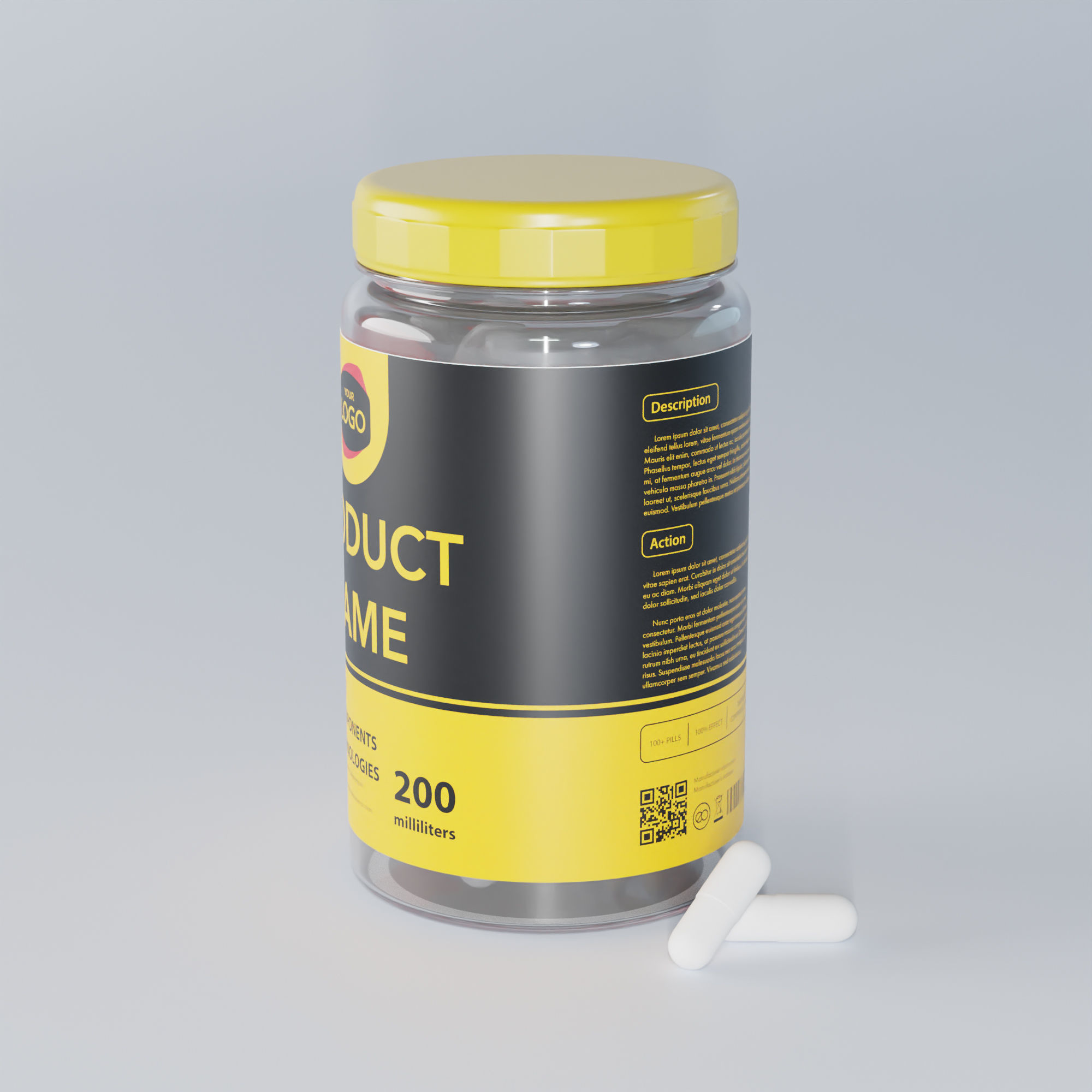 Pill Jar 3D model_23