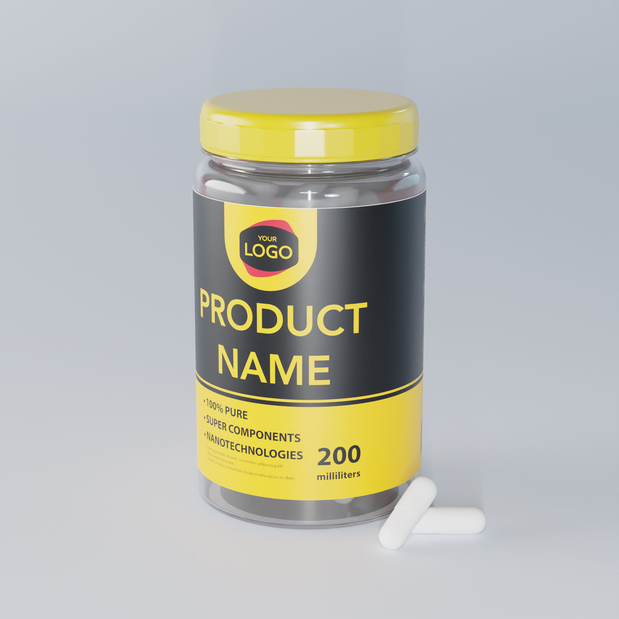 Pill Jar 3D model_27