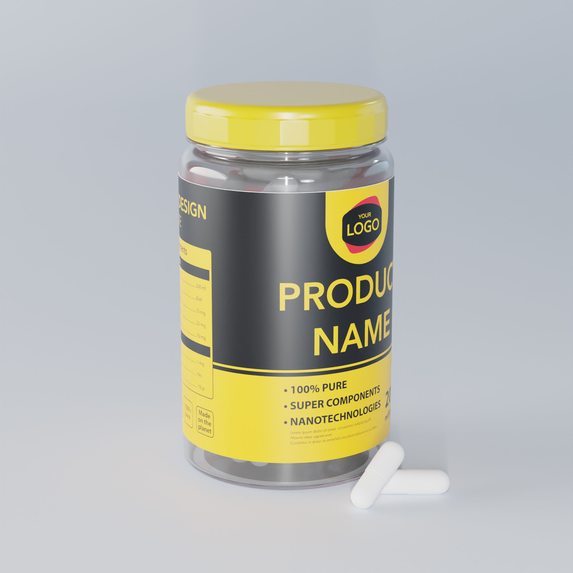 Pill Jar 3D model_11