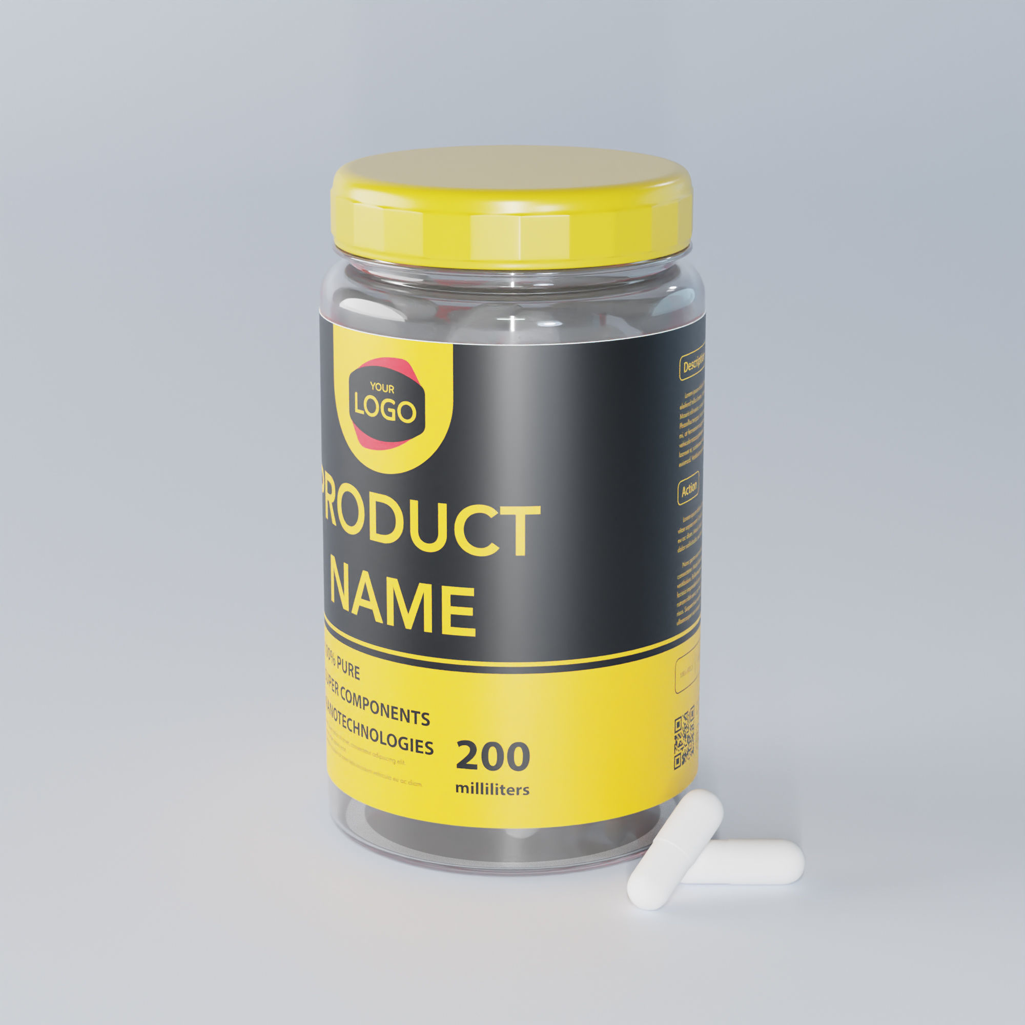 Pill Jar 3D model_25